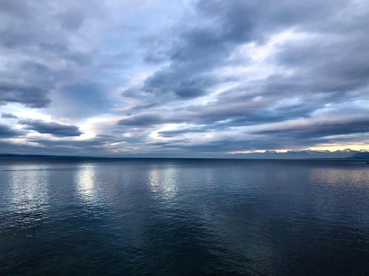 A Room With A View - Maisonnette Dans Bourg Medieval Au Bord Du Lac Leman Ивоар Екстериор снимка